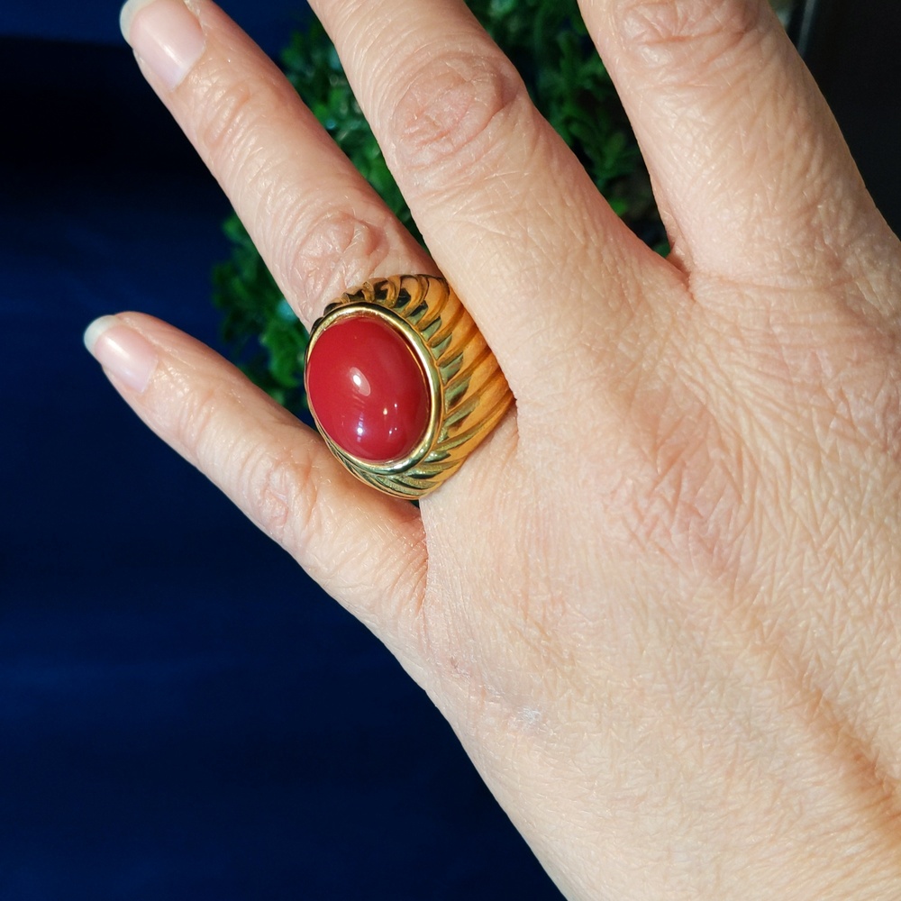 🔥 Genuine Stone Cocktail Ring